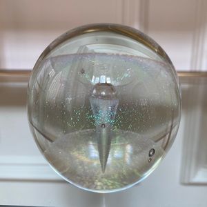 Vintage Robert Eickholt Signed Art Glass Paperweight